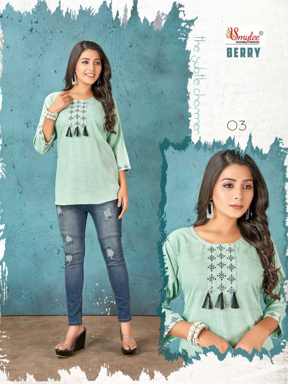 Rung Berry Fancy Regular Wear Designer Short Kurtis Collection